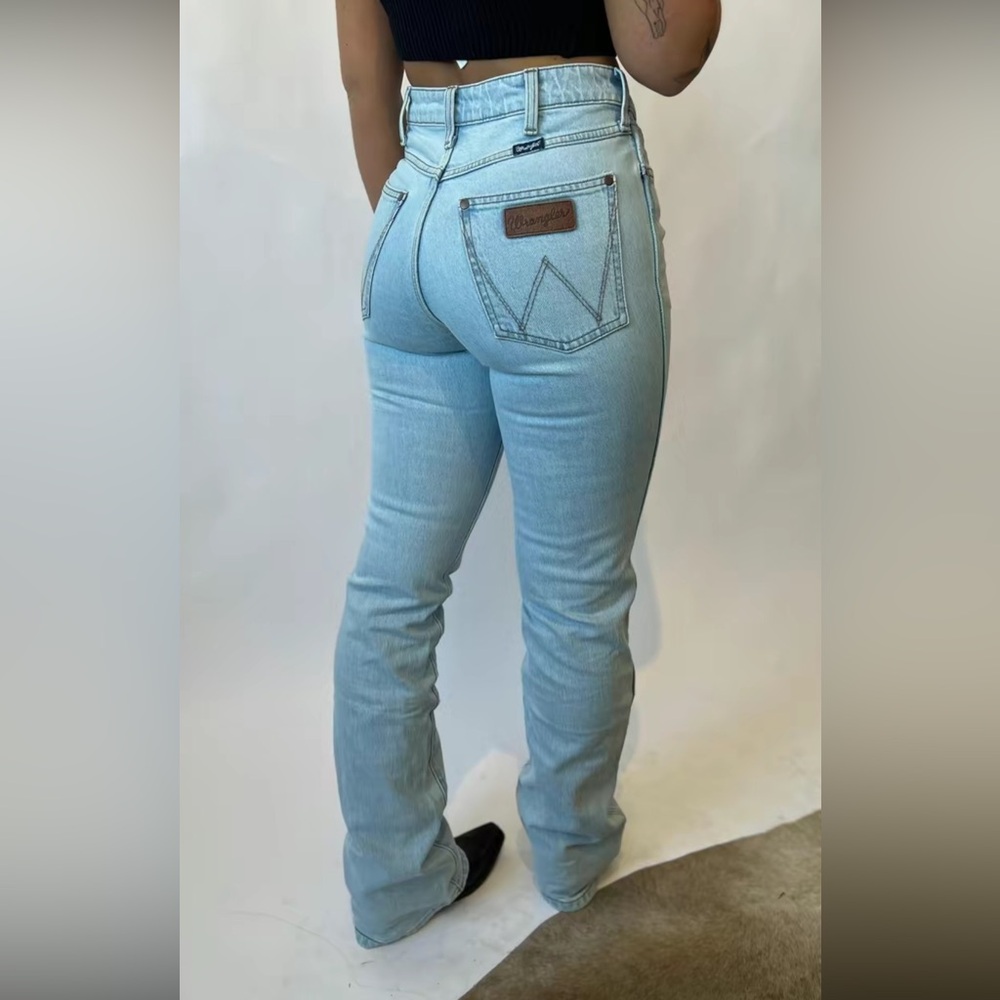 Wrangler Autumn Sky Bleach Bootcut Jeans